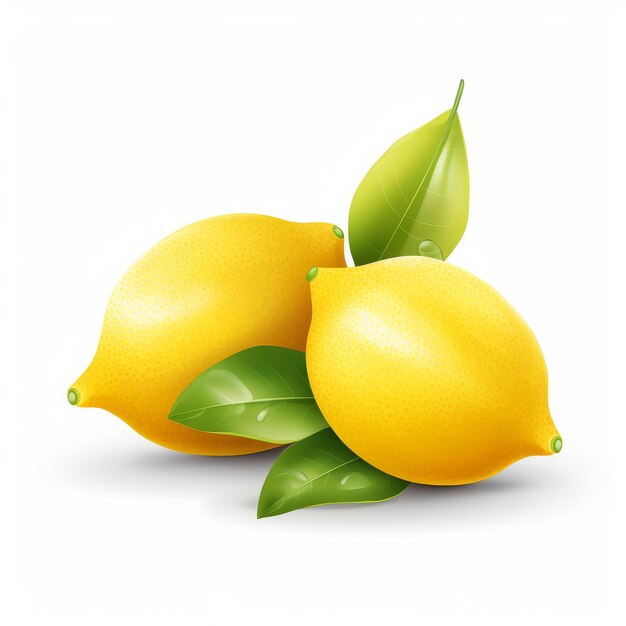 Лимон, выделенный на белом фоне