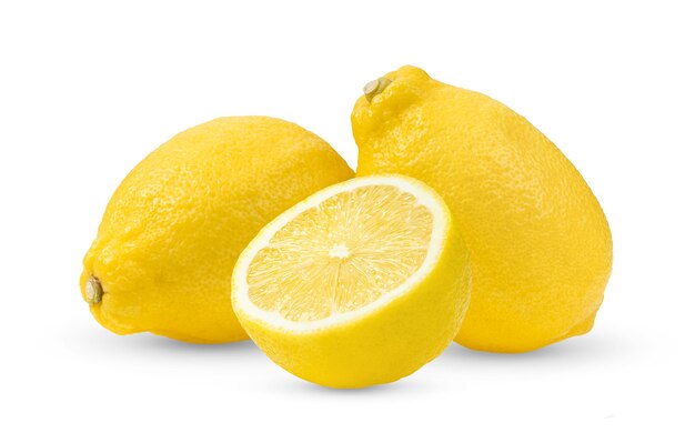 Lemon isolated on white background