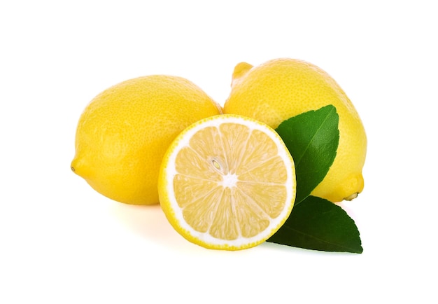 Lemon isolated on white background