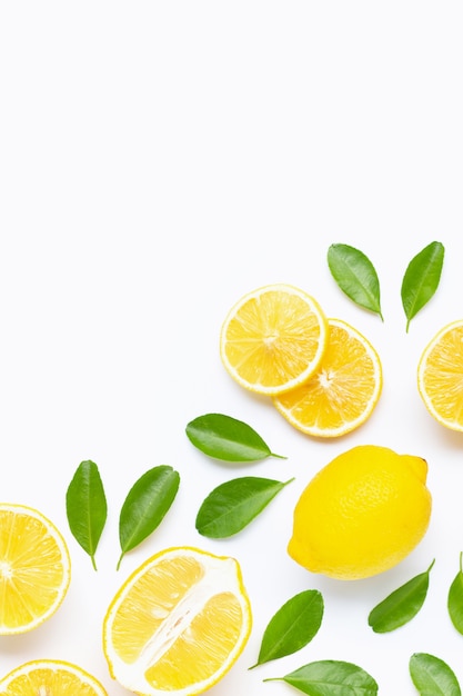 lemon  isolated on white background. 