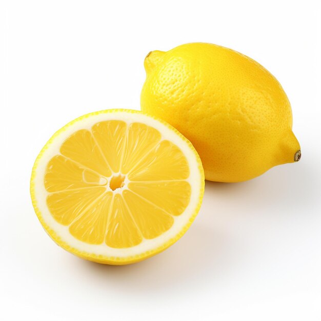 Lemon isolated on the white background