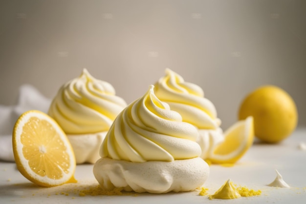 Lemon meringue is a lemon flavored dessert.