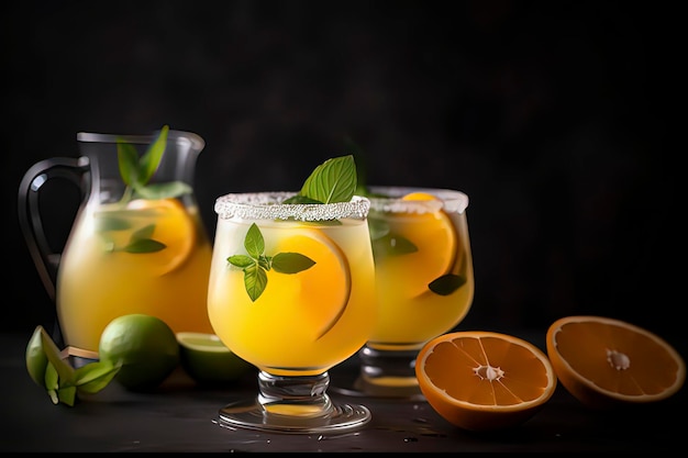 Lemon mint mojito ai-technologie gegenereerd beeld