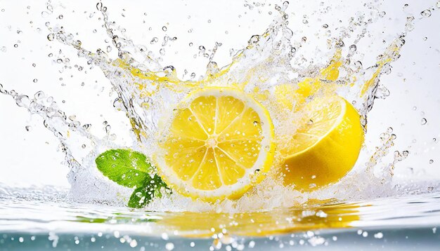 Лимонная и мятная вода.