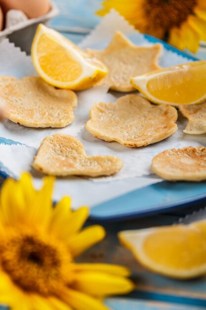 Foto pancakes al limone