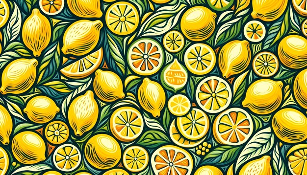 Lemon pattern illustration