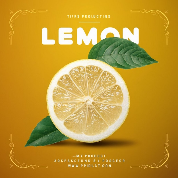 lemon post social media design mockup generative ai