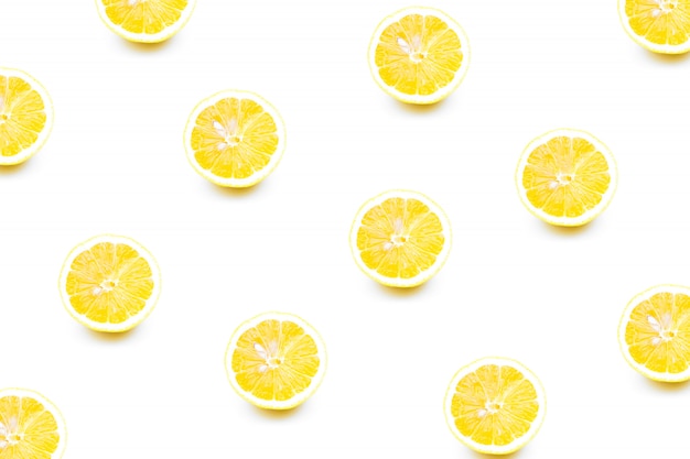 Lemon refreshing on a white isolated