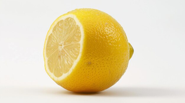 Photo lemon showcase on white background