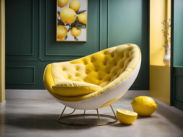 Foto lemon slice fauteuil ontwerp