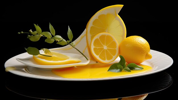 lemon slice healthy food and healthy vegitable white background