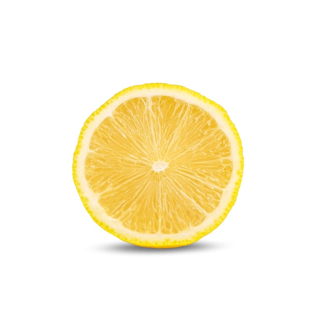 Lemon slice isolated on white