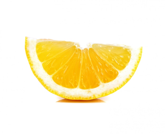 Lemon slice isolated on white