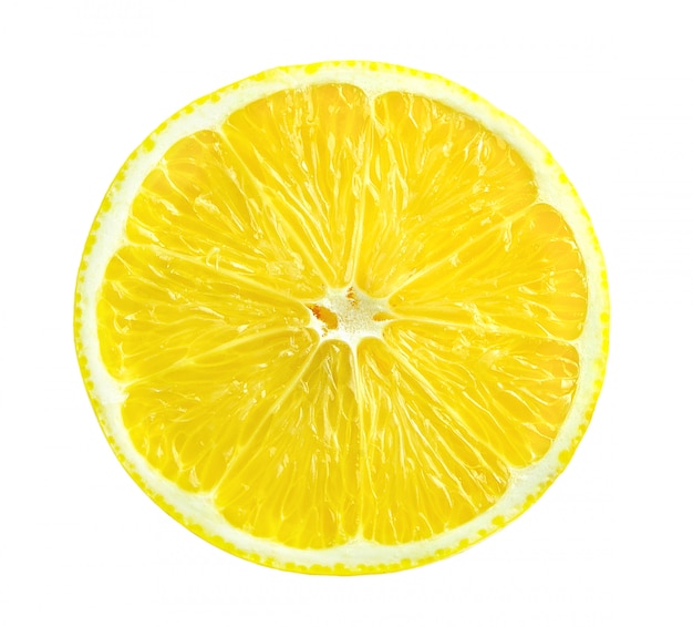 Photo lemon slice isolated