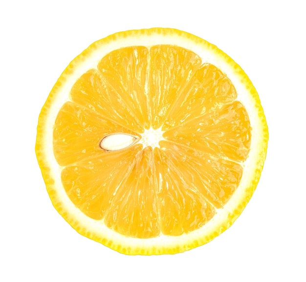 Lemon slice on a white background