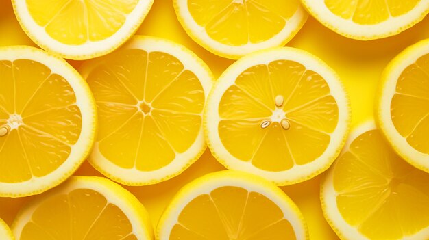 Lemon slices yellow wallpaper