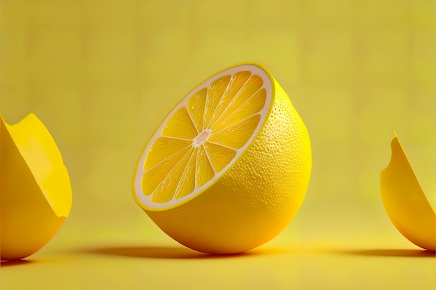 Lemon in a Softly Colored Centrally Composed Image