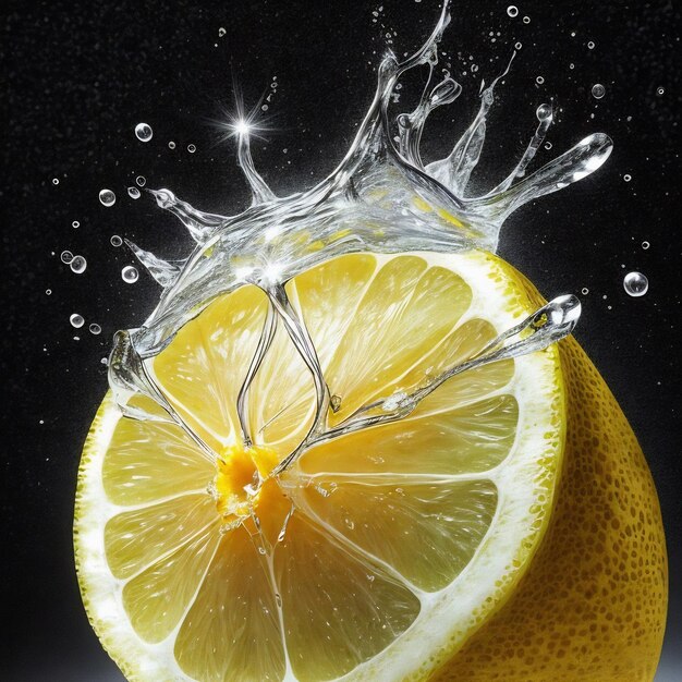 Photo lemon splash image in high res