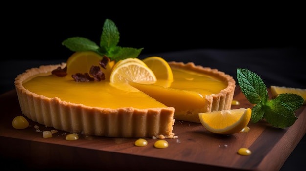 Lemon tart Illustration AI GenerativexA