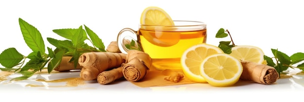 Lemon tea and ginger