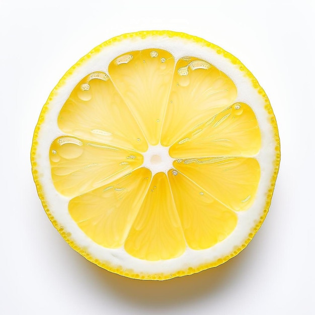 A lemon that has water drops on it