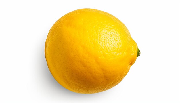 Photo lemon top view isolated on white background