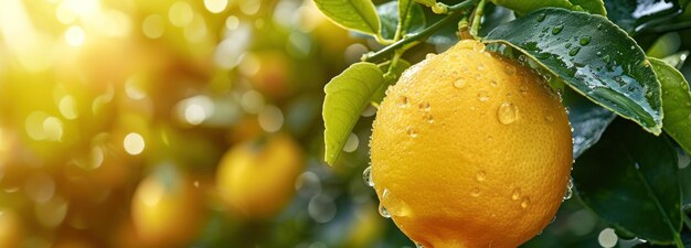 Lemon Tree Laden With Ripe Lemons