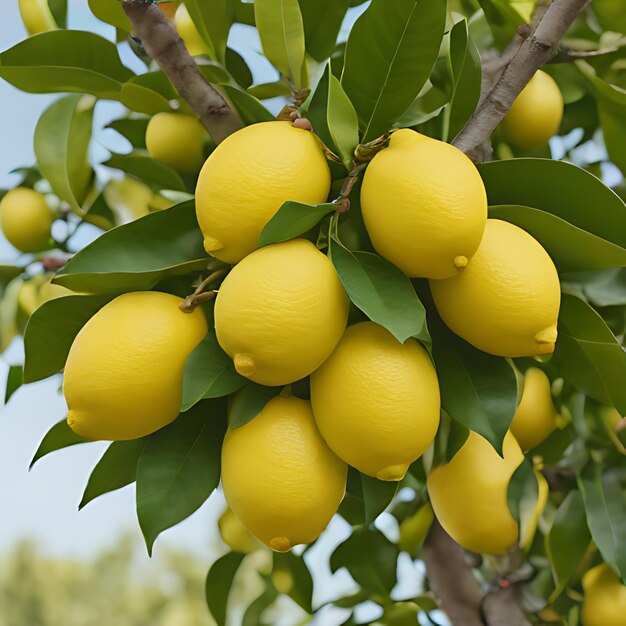 レモンの葉がたくさんあるレモンの木