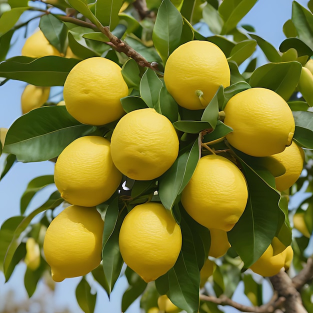 a lemon tree with a bunch of lemons on it