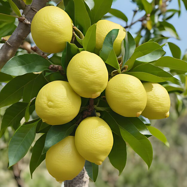 a lemon tree with a bunch of lemons on it