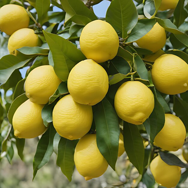 a lemon tree with a bunch of lemons on it