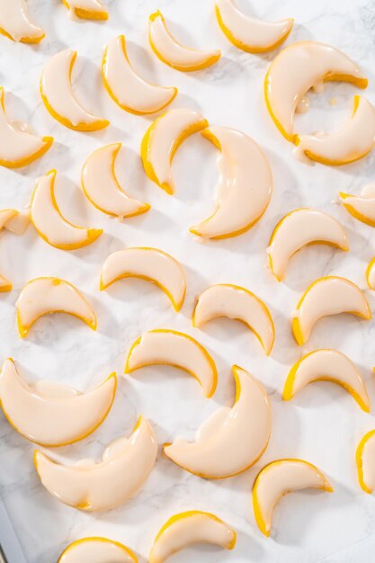 Lemon wedge cookies