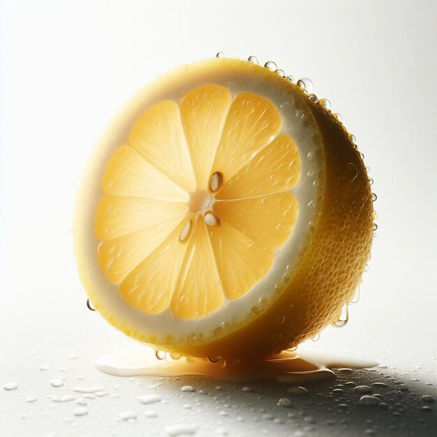 Lemon white background