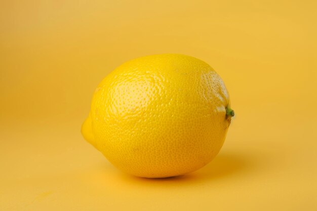 Lemon on Yellow Background