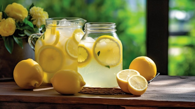Lemonade A classic and timeless summer drink Generative AI image