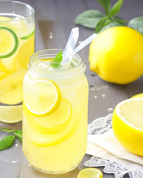 Foto limonata di hierbabuena