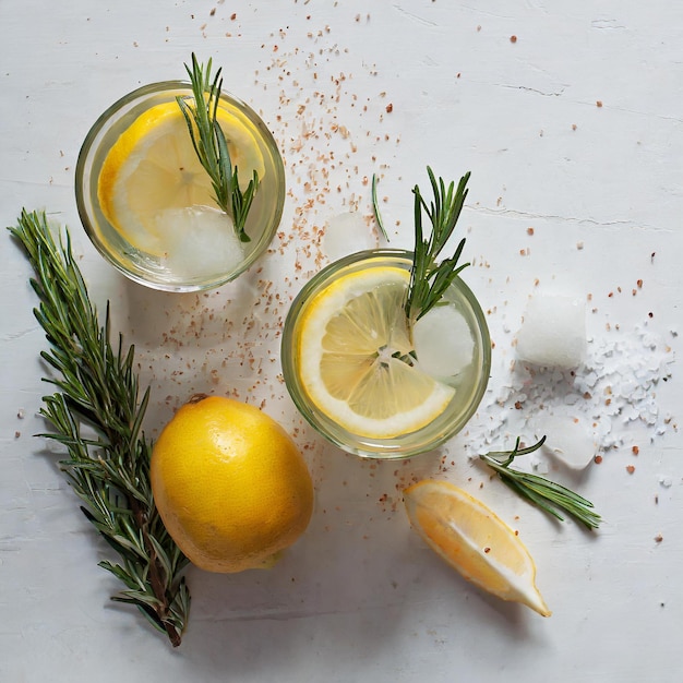 Lemonade Delight Freshly Squeezed with Rosemary and Salt for Depth of Flavor