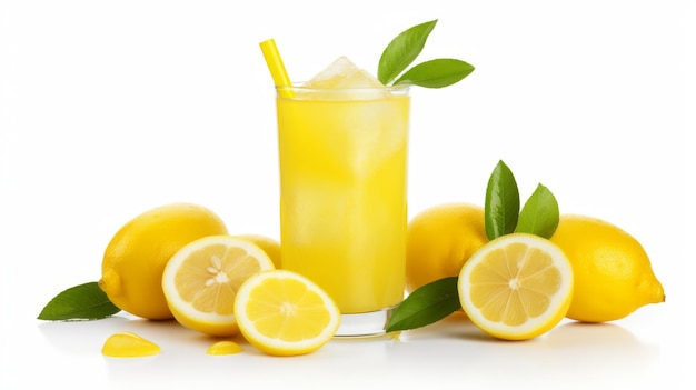 Lemonade isolated on white background