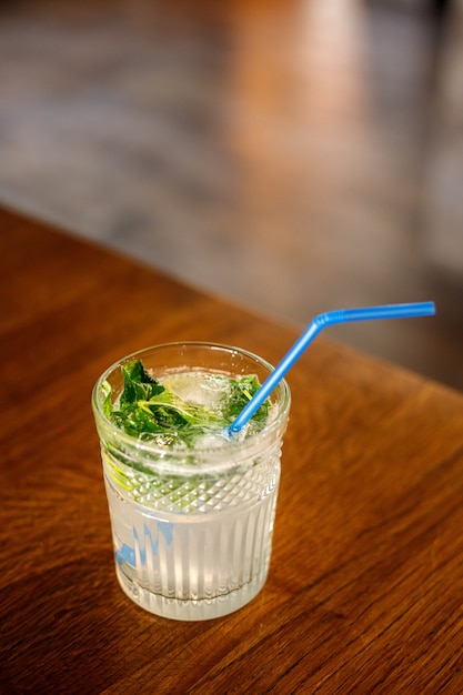 Lemonade on the table in a cafe