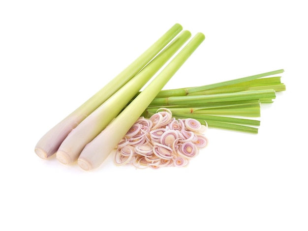 Lemongrass isolated on white background