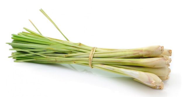 Photo lemongrass isoleted on white background