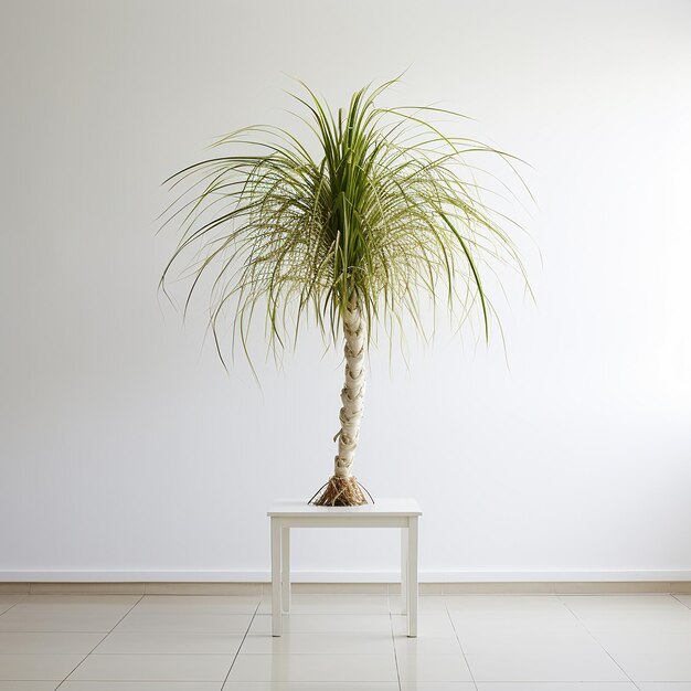 Photo lemongrass tree on a white table