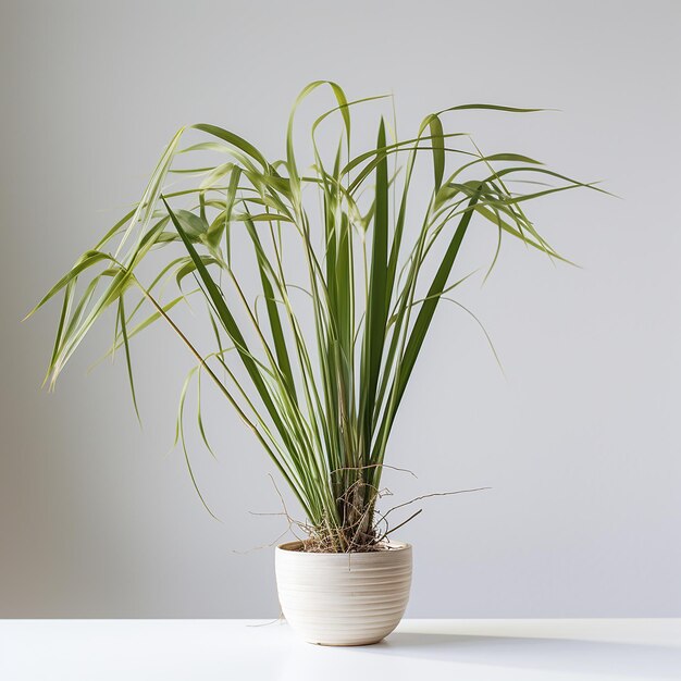 Photo lemongrass tree on a white table