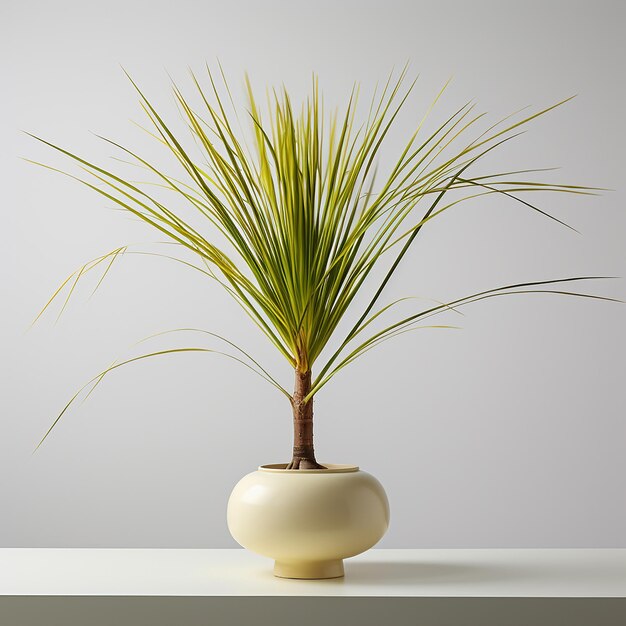 Photo lemongrass tree on a white table