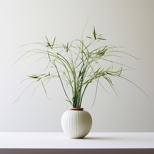 Photo lemongrass tree on a white table