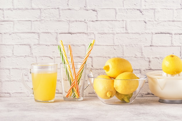 Lemons and juicer for making lemon juice