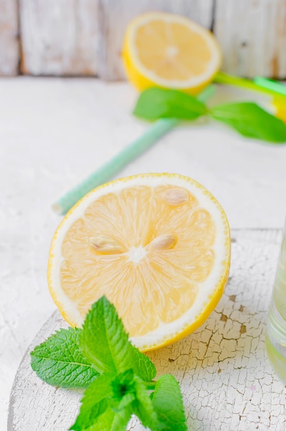 Lemons and limes with mint 