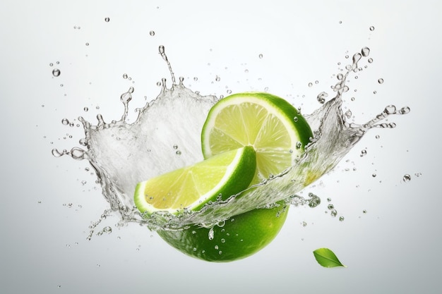 Lemons with Water Splash Ai generative