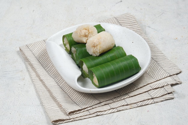 lemper is an indonesian traditional foodMade from Glutinous RiceSteamed with Coconut milk