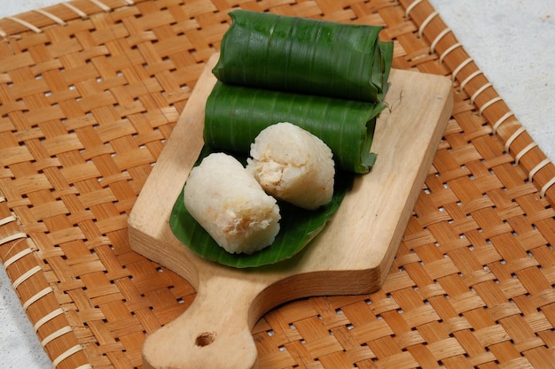 lemper is an indonesian traditional foodMade from Glutinous RiceSteamed with Coconut milk